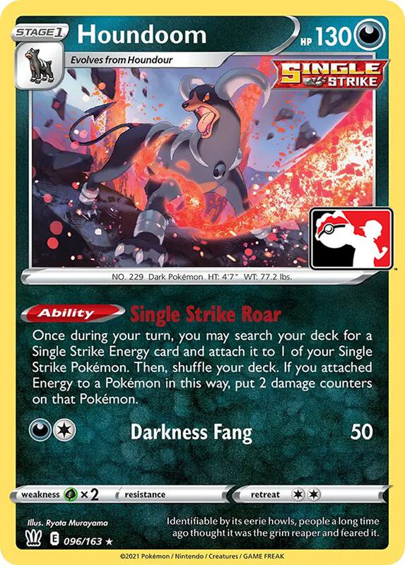 Houndoom Pokemon card from Prize Pack Series Cards