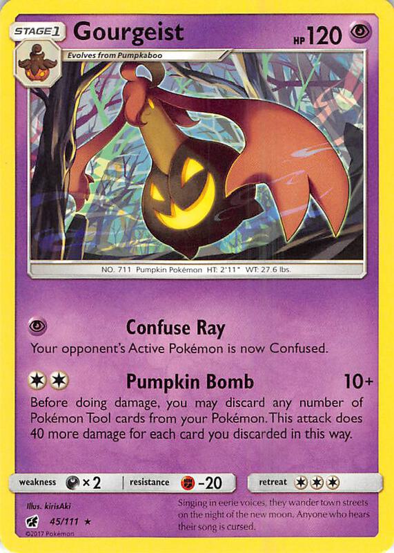 Gourgeist Pokemon card from SM - Crimson Invasion