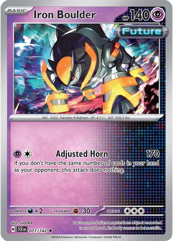 Iron Boulder Pokemon card from SV07: Stellar