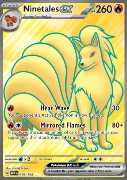 Ninetales ex Pokemon card from 151