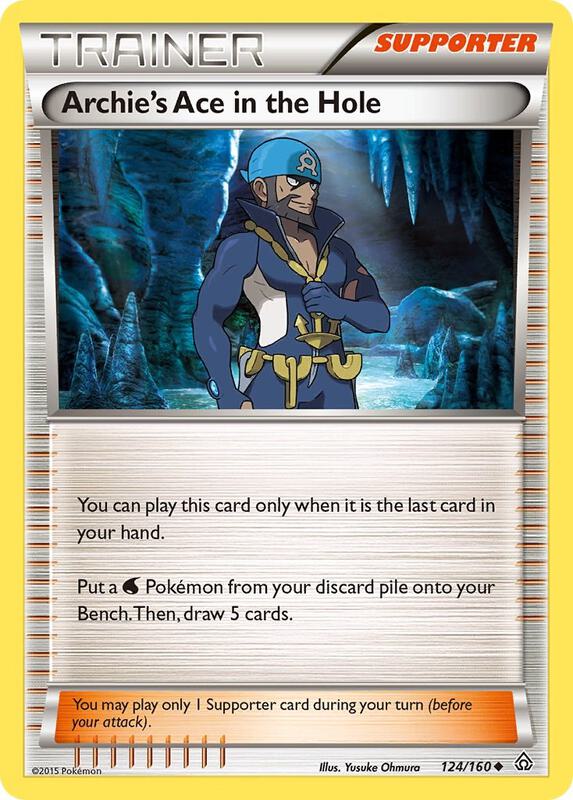 Archie's Ace in the Hole Pokemon card from XY - Primal Clash