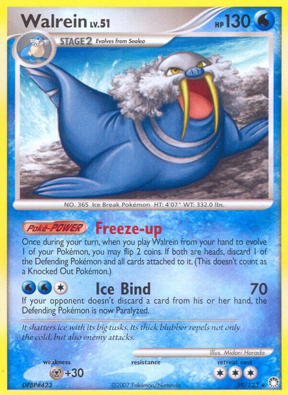 Walrein Pokemon card from Mysterious Treasures