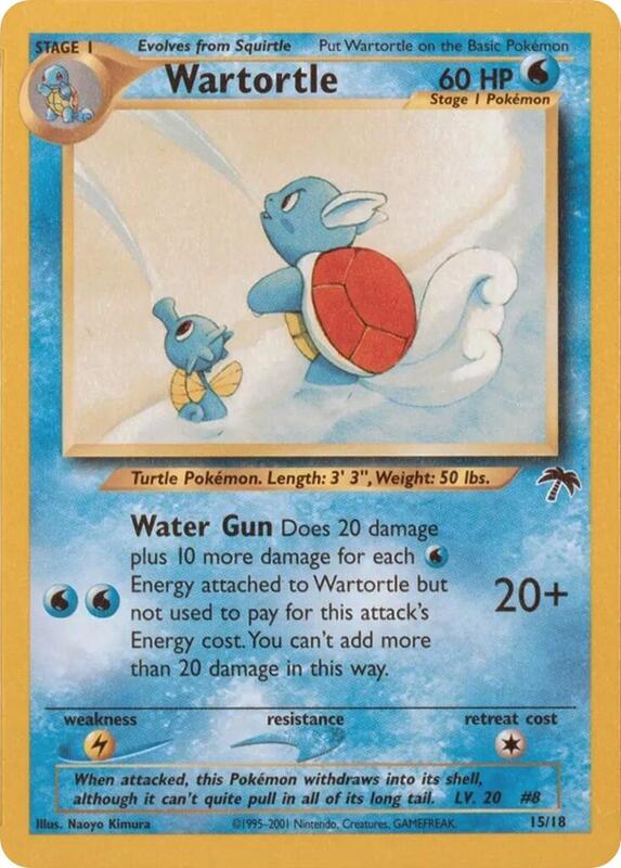 Wartortle Pokemon card from Southern Islands