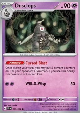 Dusclops Pokemon card from Shrouded Fable