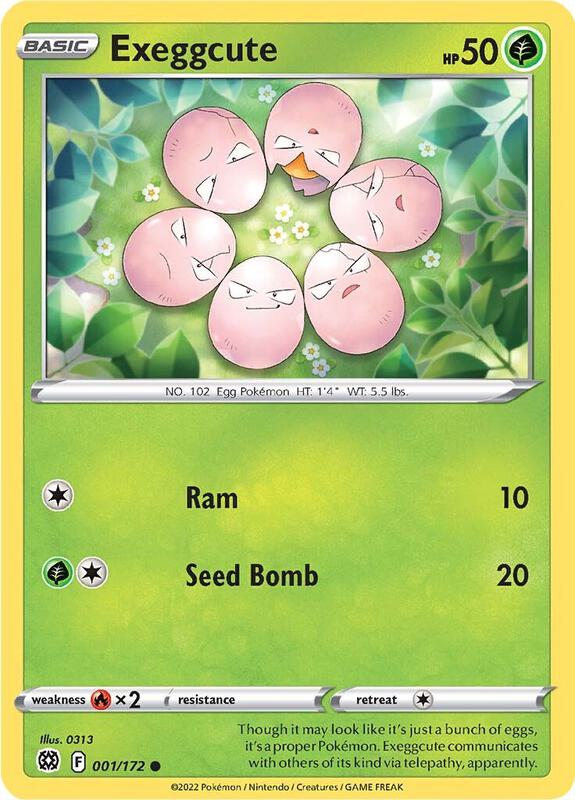 Exeggcute Pokemon card from SWSH09: Brilliant