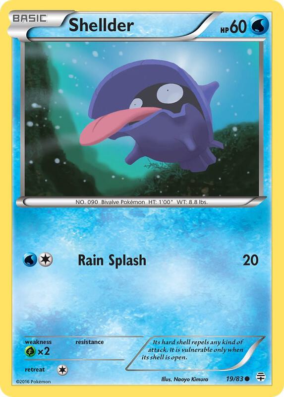 Shellder Pokemon card from Generations