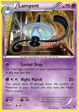 Lampent Pokemon card from Phantom Forces