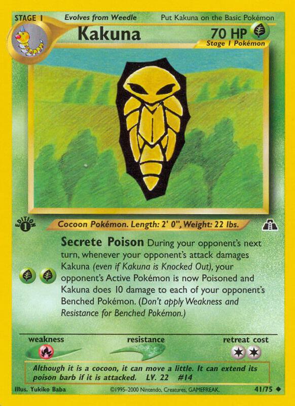 Kakuna Pokemon card from Neo Discovery