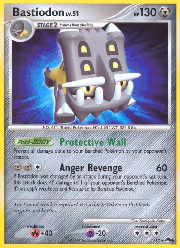 Bastiodon Pokemon card from POP Series 6