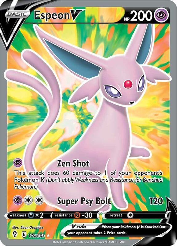 Espeon V (Full Art) Pokemon card from SWSH07: Evolving