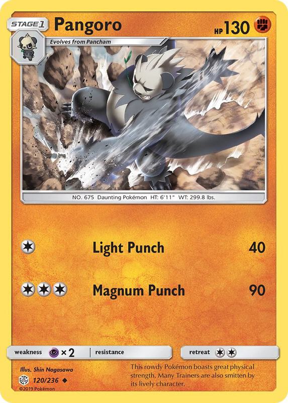 Pangoro Pokemon card from SM - Cosmic Eclipse