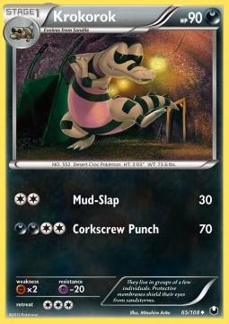 Krokorok Pokemon card from Dark Explorers