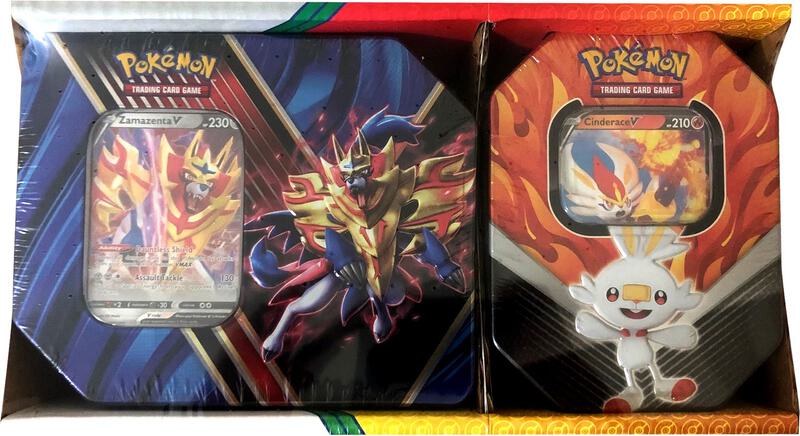 Legends of Galar Tin + Galar Partners Tin 2-pack [Zamazenta V/Cinderace V] (Retail Exclusive) Pokemon card from SWSH01: Sword & Shield Base Set