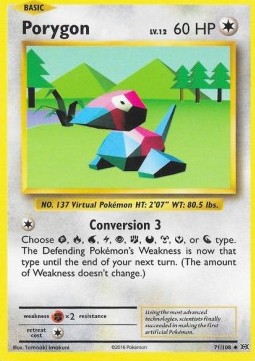 Porygon Pokemon card from Evolutions