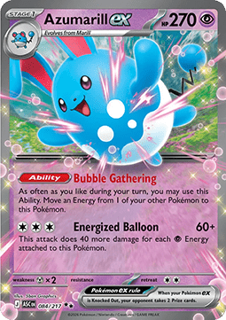 Azumarill ex Pokemon card from Ascended Heroes