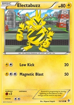 Electabuzz Pokemon card from Boundaries Crossed