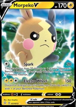 Morpeko V Pokemon card from Shining Fates