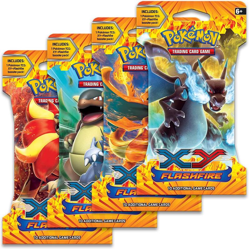 Flashfire Sleeved Booster Pack Art Bundle [Set of 4] Pokemon card from XY - Flashfire