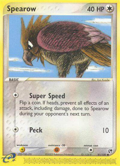 Spearow Pokemon card from Sandstorm