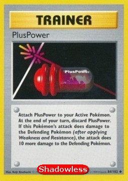 PlusPower Pokemon card from Base Set