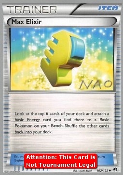 Max Elixir Pokemon card from BREAKpoint