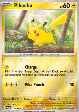 Pikachu (SV-P/ID 120) Scarlet & Violet Indonesian Promos