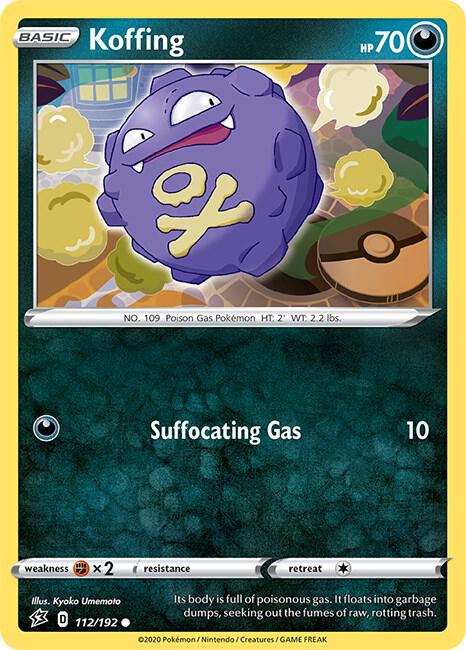 Koffing Pokemon card from SWSH02: Rebel