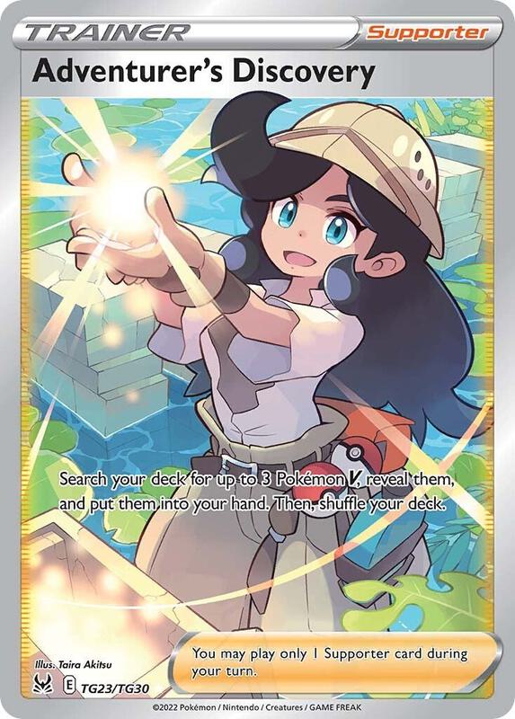 Adventurer's Discovery Pokemon card from SWSH11: Lost Origin Trainer Gallery