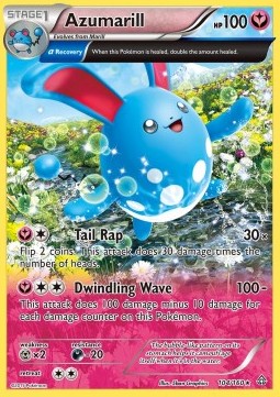 Azumarill Pokemon card from XY - Primal Clash