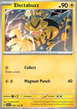 Electabuzz Pokemon card from Stellar Crown