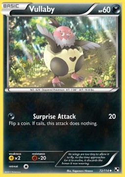 Vullaby Pokemon card from Black White