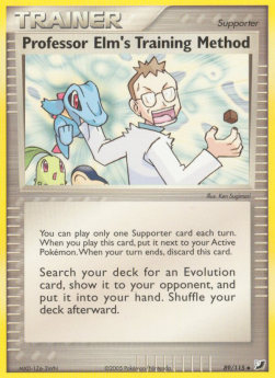 Professor Elm's Training Method Pokemon card from EX Unseen Forces