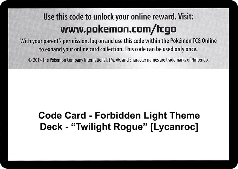 Code Card - Forbidden Light Theme Deck - "Twilight Rogue" [Lycanroc] Pokemon card from SM - Forbidden Light