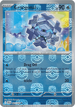 Cryogonal Pokemon card from Black Bolt Additionals