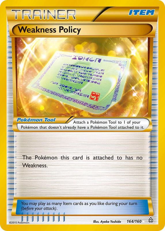 Weakness Policy (164 Secret Rare) Pokemon card from XY - Primal Clash