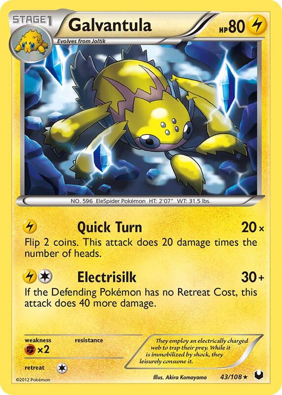 Galvantula Pokemon card from Dark Explorers