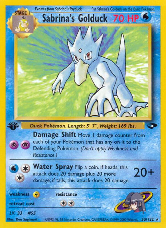 Sabrina's Golduck Pokemon card from Gym Challenge