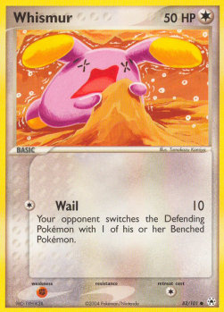 Whismur Pokemon card from EX Hidden Legends