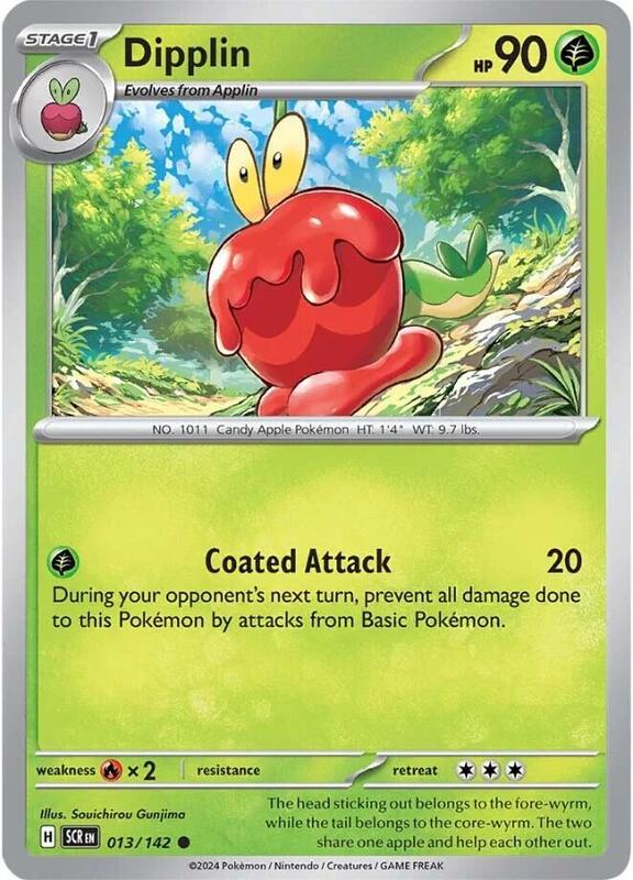 Dipplin Pokemon card from SV07: Stellar Crown