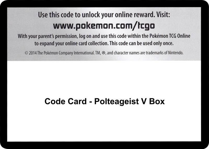 Code Card - Polteageist V Box Pokemon card from SWSH02: Rebel Clash