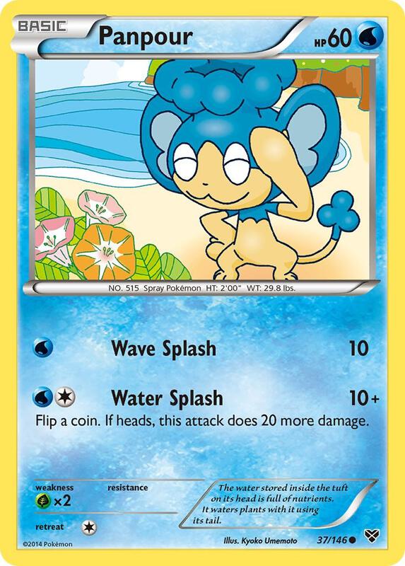 Panpour Pokemon card from XY Base Set