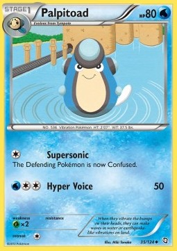 Palpitoad Pokemon card from Dragons Exalted
