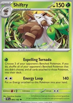 Shiftry (Holo) Pokemon card from Temporal Forces