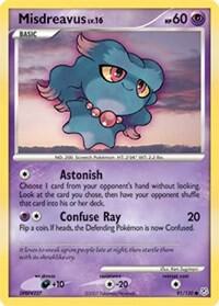 Misdreavus Pokemon card from Diamond and Pearl