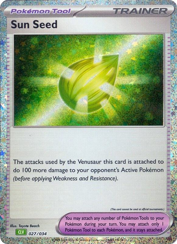 Sun Seed Pokemon card from Trading Card Game Classic