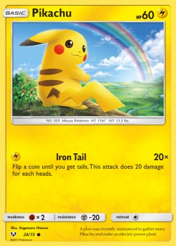 Pikachu Pokemon card from Shining Legends