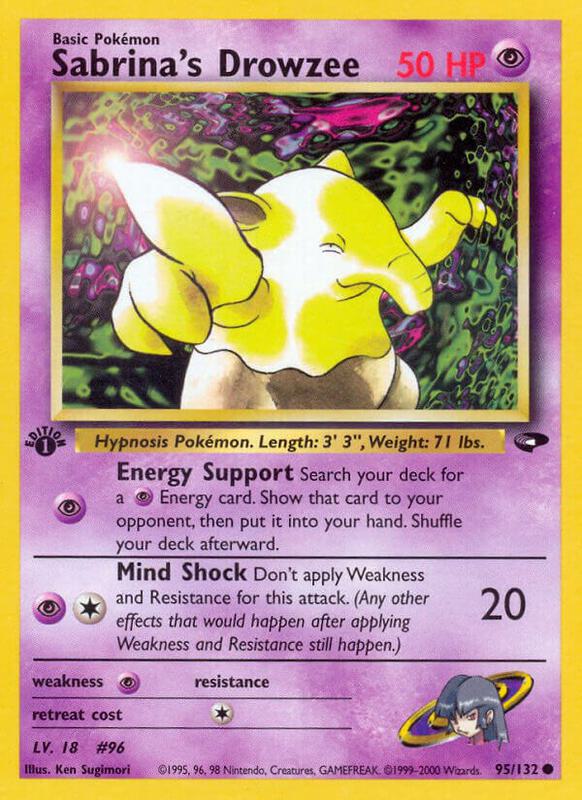 Sabrina's Drowzee Pokemon card from Gym Challenge