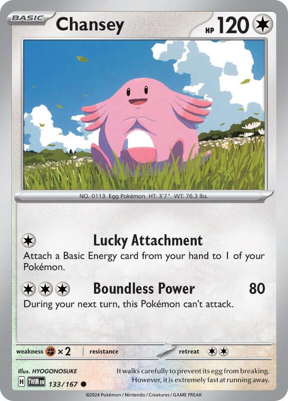 Chansey Pokemon card from SV06: Twilight Masquerade