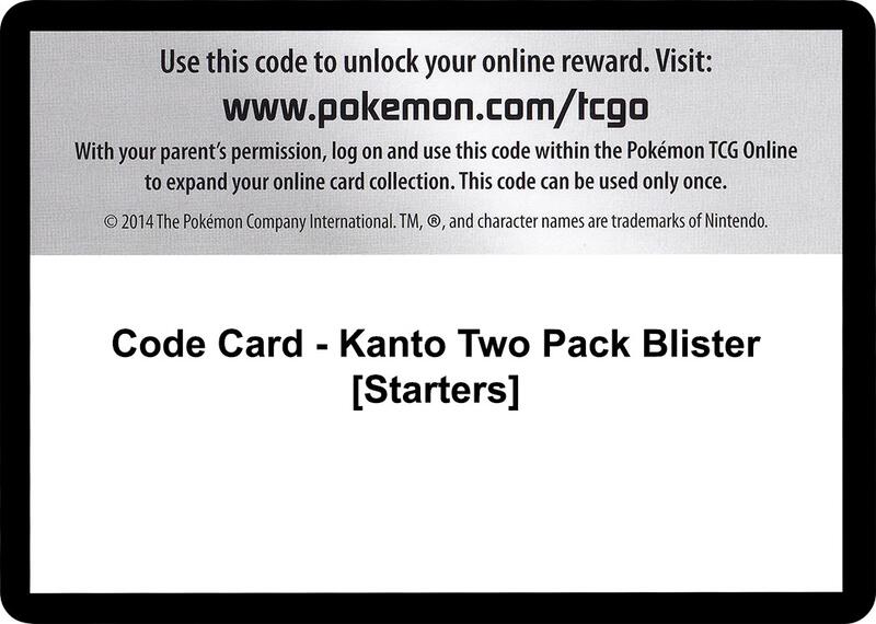 Code Card - Kanto Two Pack Blister [Starters] Pokemon card from Plasma Storm