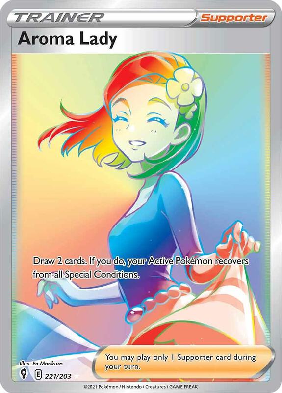 Aroma Lady (Secret) Pokemon card from SWSH07: Evolving
